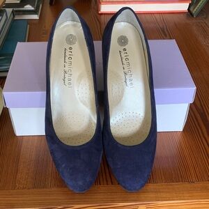 Eric Michael Dark Blue Suede Heels
